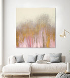 Pink Woods with Gold by Roberto Gonzalez on GIANT ART - pink,gold abstract