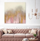 Pink Woods with Gold by Roberto Gonzalez on GIANT ART - pink,gold abstract