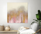 Pink Woods with Gold by Roberto Gonzalez on GIANT ART - pink,gold abstract