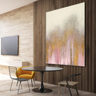 Pink Woods with Gold by Roberto Gonzalez on GIANT ART - pink,gold abstract