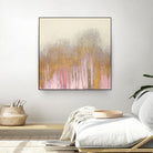Pink Woods with Gold by Roberto Gonzalez on GIANT ART - pink,gold abstract