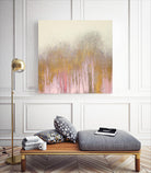 Pink Woods with Gold by Roberto Gonzalez on GIANT ART - pink,gold abstract
