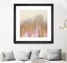 Pink Woods with Gold by Roberto Gonzalez on GIANT ART - pink,gold abstract
