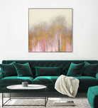 Pink Woods with Gold by Roberto Gonzalez on GIANT ART - pink,gold abstract