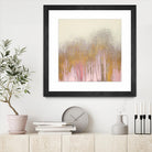 Pink Woods with Gold by Roberto Gonzalez on GIANT ART - pink,gold abstract