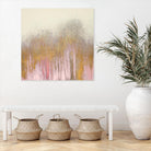 Pink Woods with Gold by Roberto Gonzalez on GIANT ART - pink,gold abstract