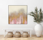 Pink Woods with Gold by Roberto Gonzalez on GIANT ART - pink,gold abstract
