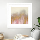 Pink Woods with Gold by Roberto Gonzalez on GIANT ART - pink,gold abstract