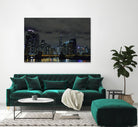 Nightscape by Nancy Crowell on GIANT ART - yellow city scene