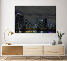 Nightscape by Nancy Crowell on GIANT ART - yellow city scene