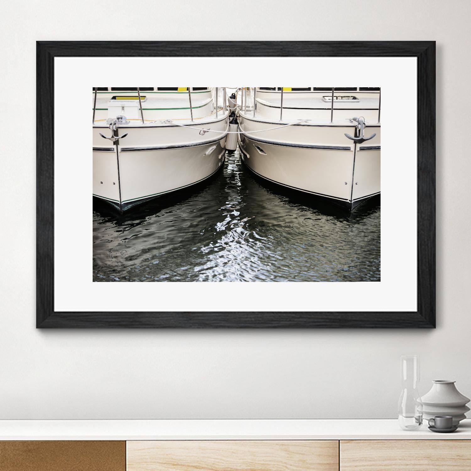 Waiting our Turn by Aaron Matheson on GIANT ART - grey nautical