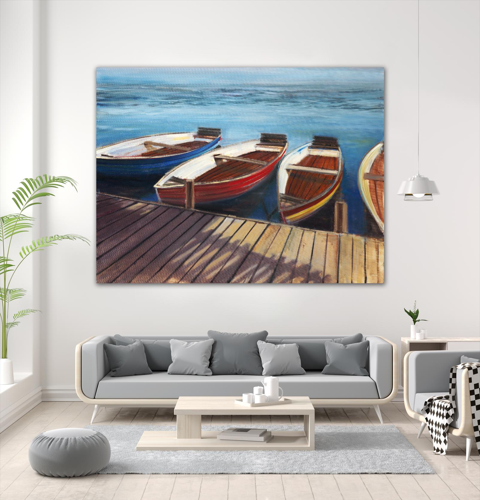 Row Boats by Joseph Cates on GIANT ART - brown nautical
