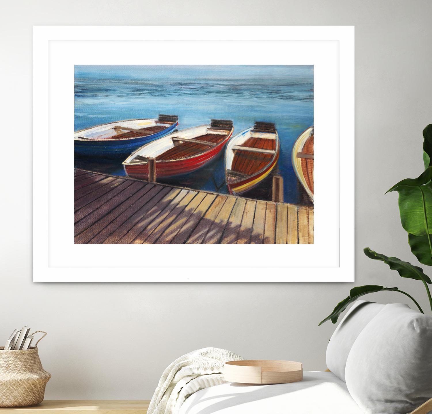 Row Boats by Joseph Cates on GIANT ART - brown nautical