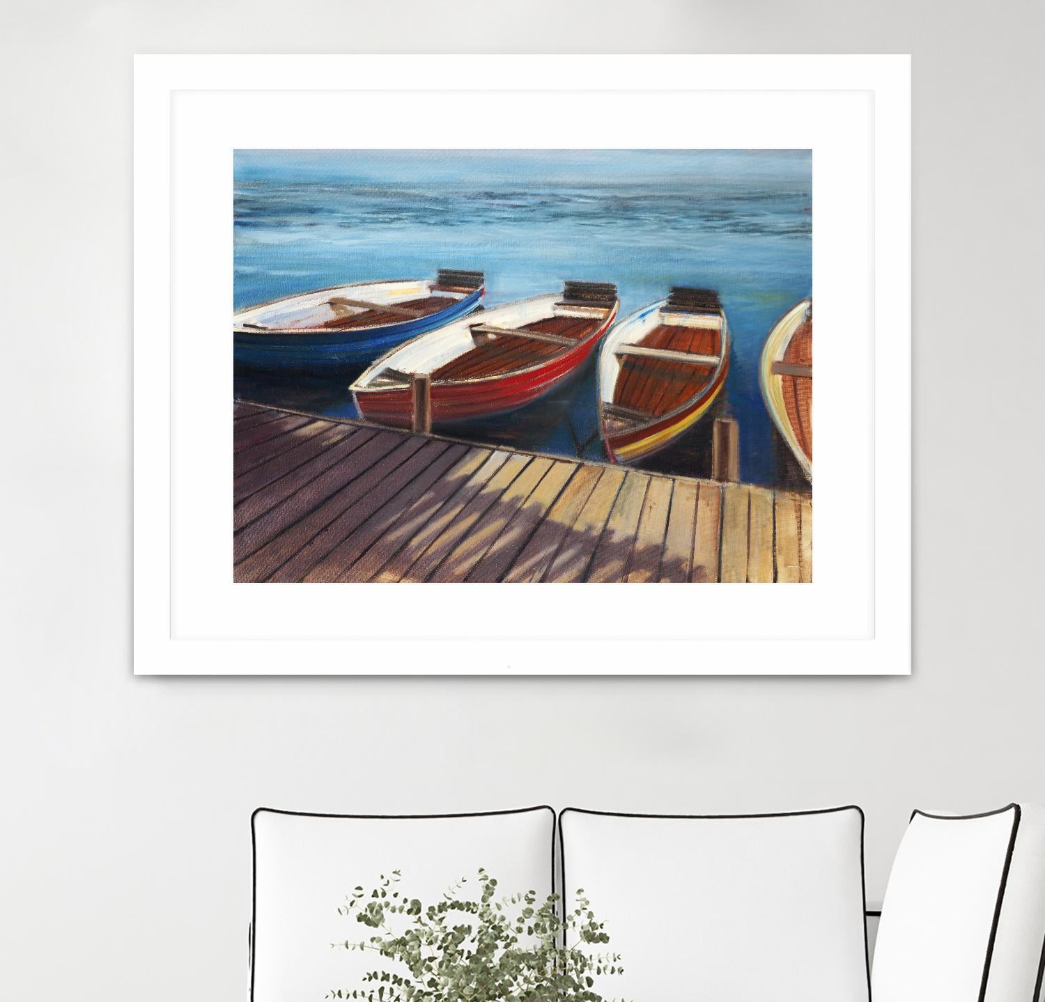 Row Boats by Joseph Cates on GIANT ART - brown nautical