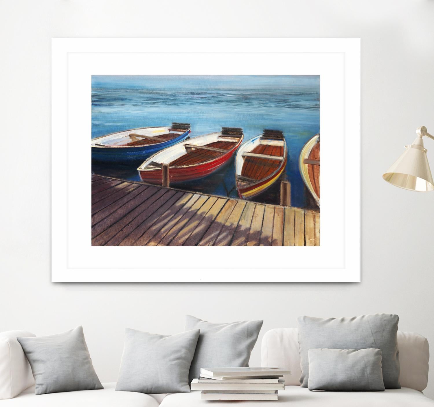 Row Boats by Joseph Cates on GIANT ART - brown nautical