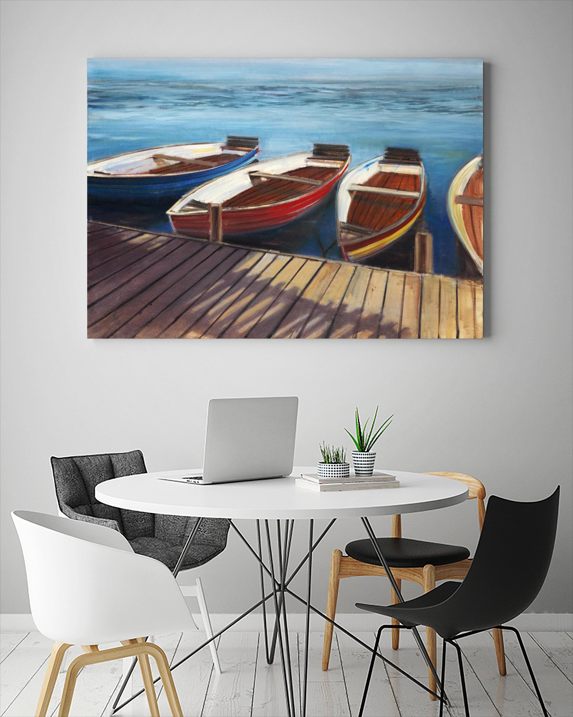 Row Boats by Joseph Cates on GIANT ART - brown nautical