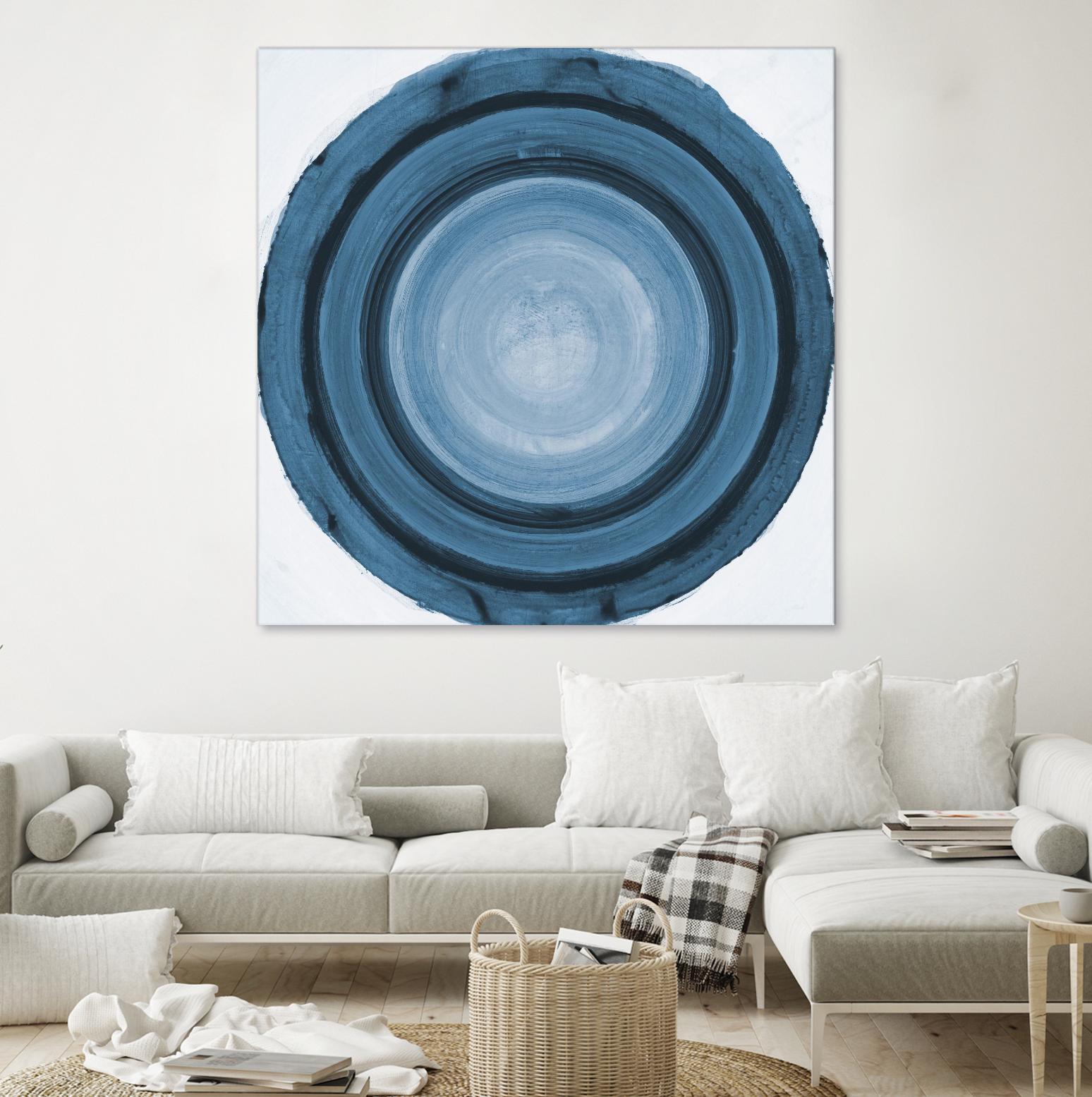 RINGS OF SUCCESS I by RANDY HIBBERD on GIANT ART - blue abstract abstract
