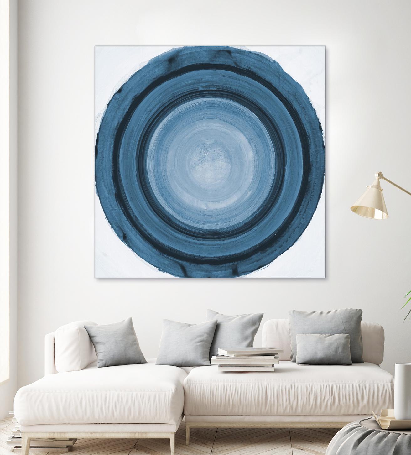 RINGS OF SUCCESS I by RANDY HIBBERD on GIANT ART - blue abstract abstract