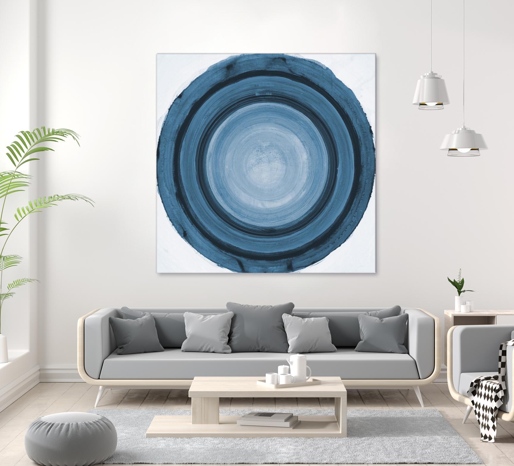 RINGS OF SUCCESS I by RANDY HIBBERD on GIANT ART - blue abstract abstract