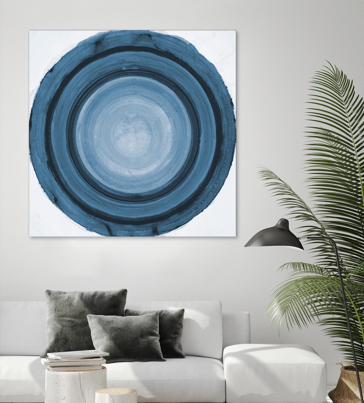 RINGS OF SUCCESS I by RANDY HIBBERD on GIANT ART - blue abstract abstract
