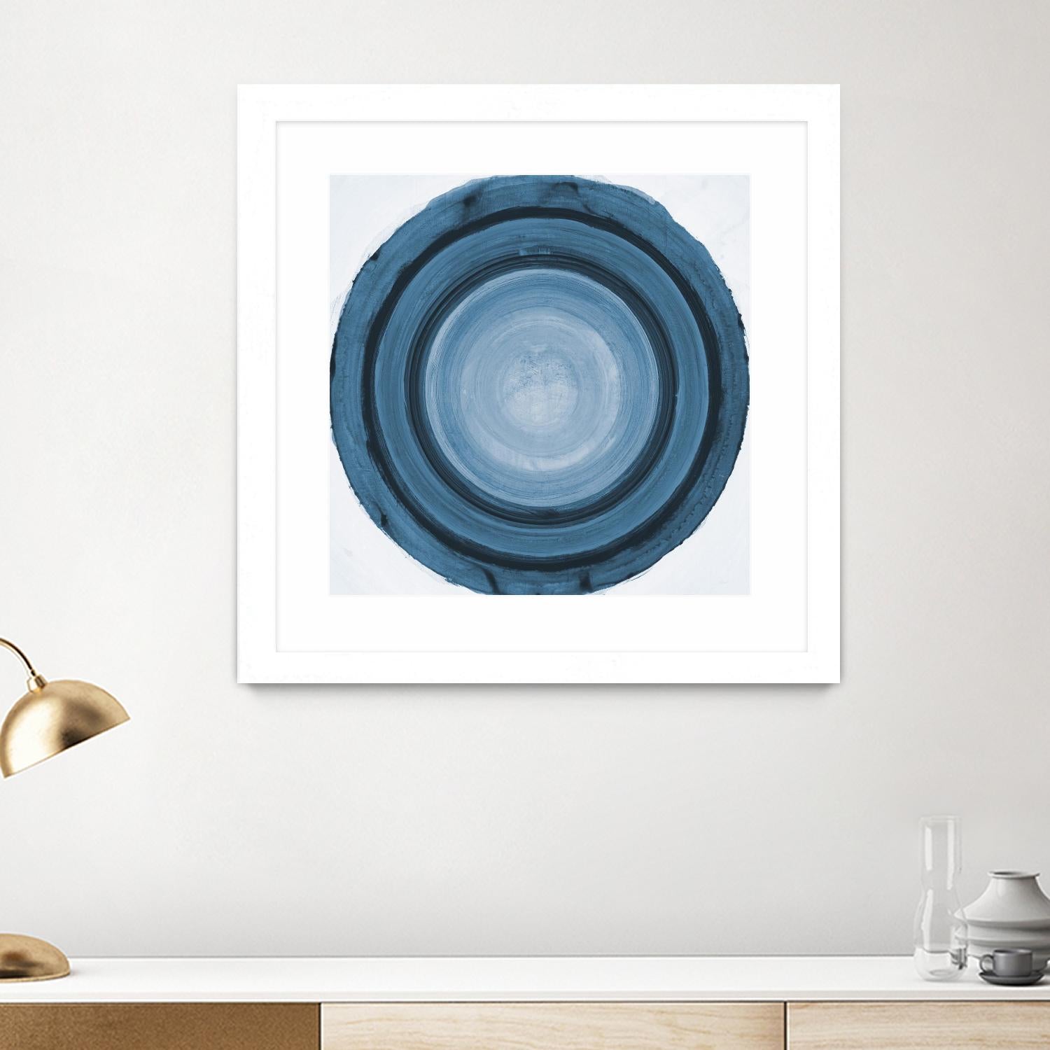 RINGS OF SUCCESS I by RANDY HIBBERD on GIANT ART - blue abstract abstract