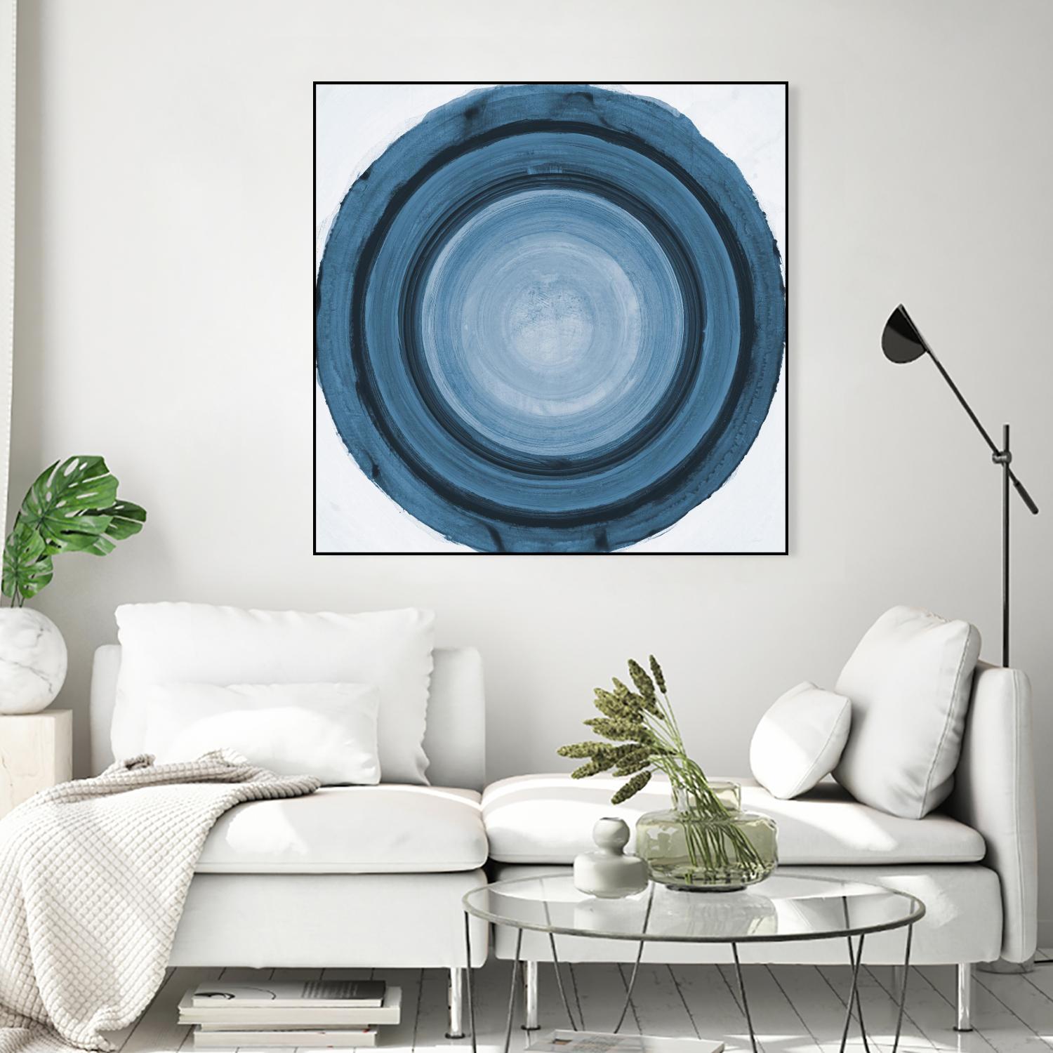 RINGS OF SUCCESS I by RANDY HIBBERD on GIANT ART - blue abstract abstract