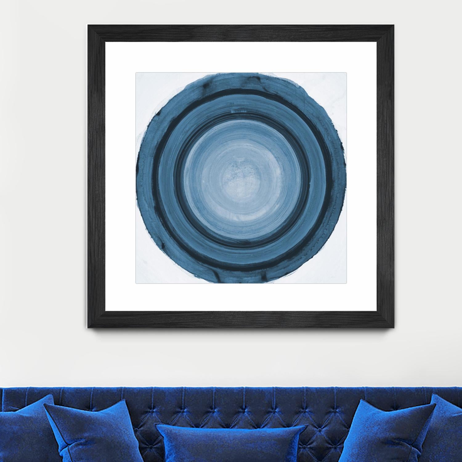 RINGS OF SUCCESS I by RANDY HIBBERD on GIANT ART - blue abstract abstract
