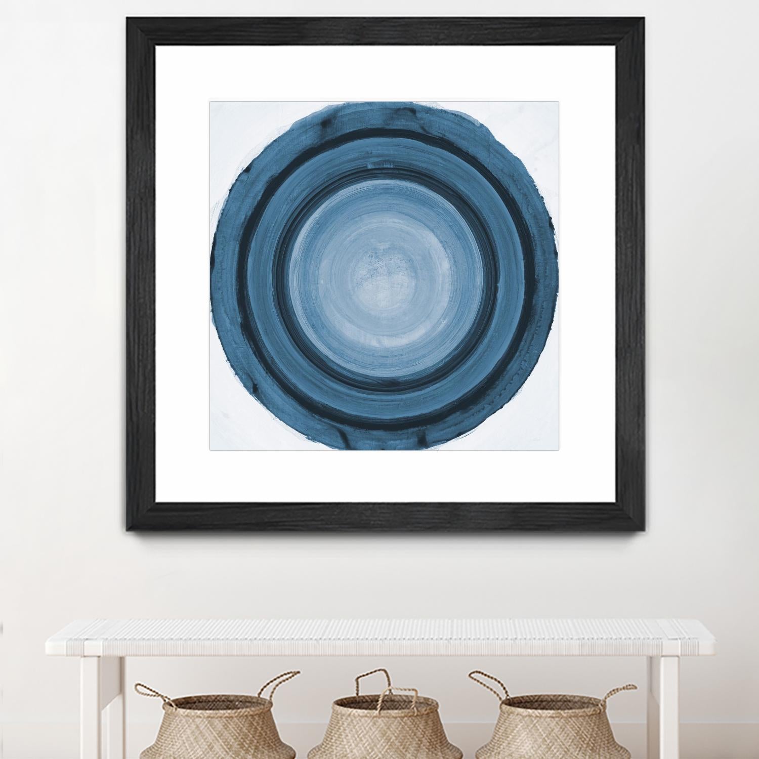 RINGS OF SUCCESS I by RANDY HIBBERD on GIANT ART - blue abstract abstract