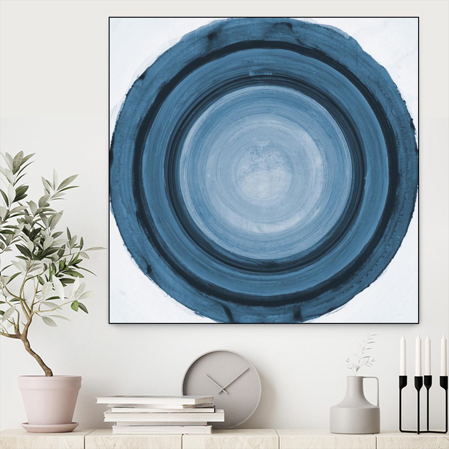RINGS OF SUCCESS I by RANDY HIBBERD on GIANT ART - blue abstract abstract