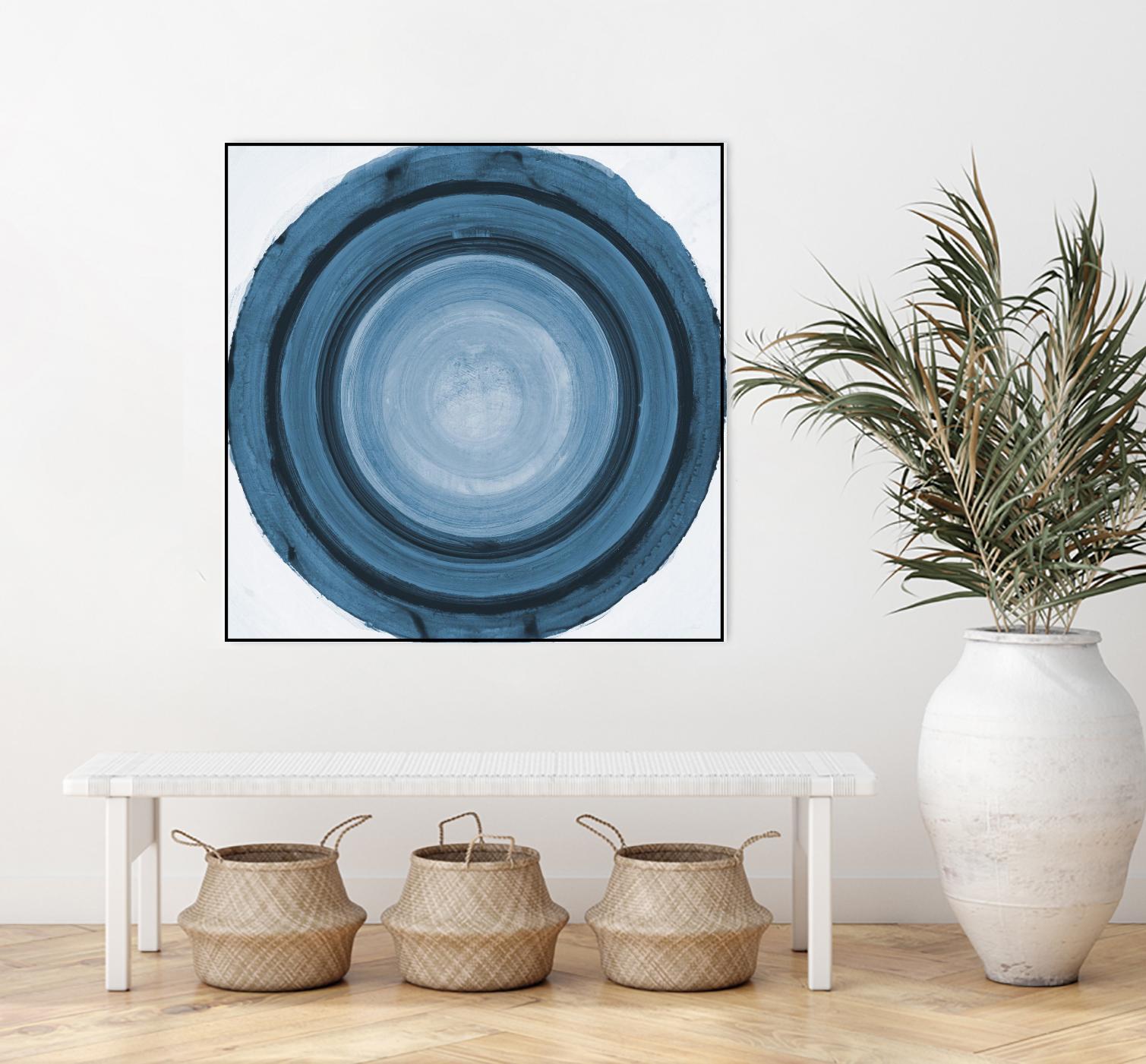 RINGS OF SUCCESS I by RANDY HIBBERD on GIANT ART - blue abstract abstract