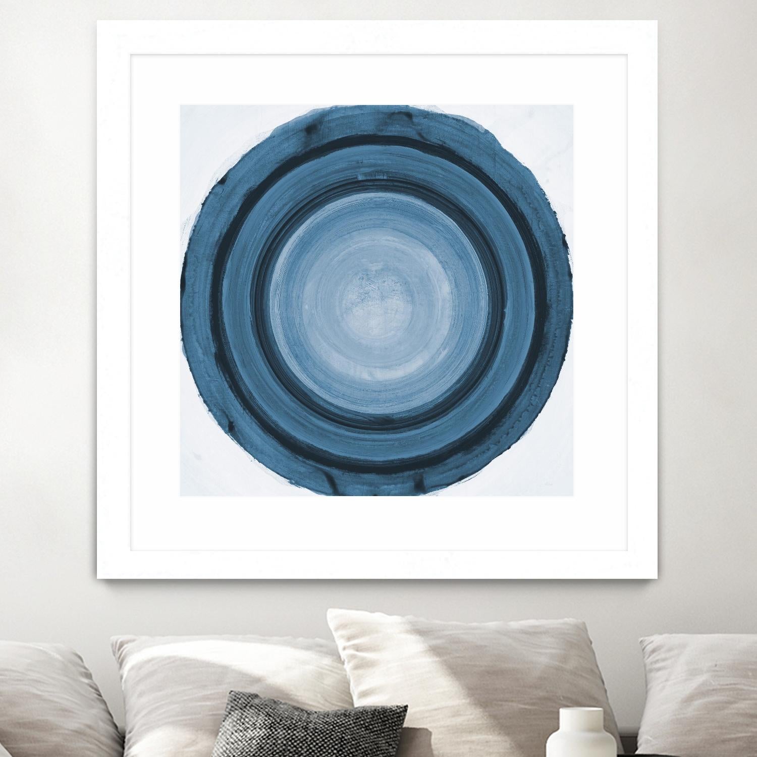 RINGS OF SUCCESS I by RANDY HIBBERD on GIANT ART - blue abstract abstract