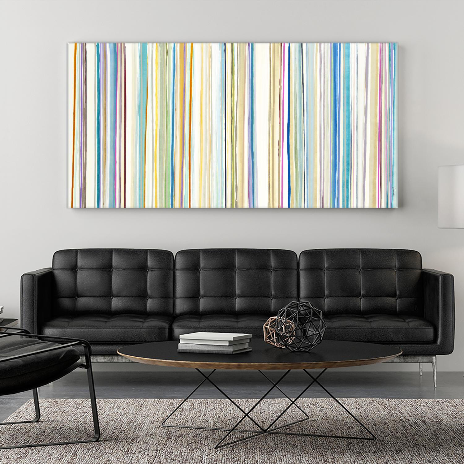 Candy Stripes by Liz Jardine on GIANT ART - blue contemporary