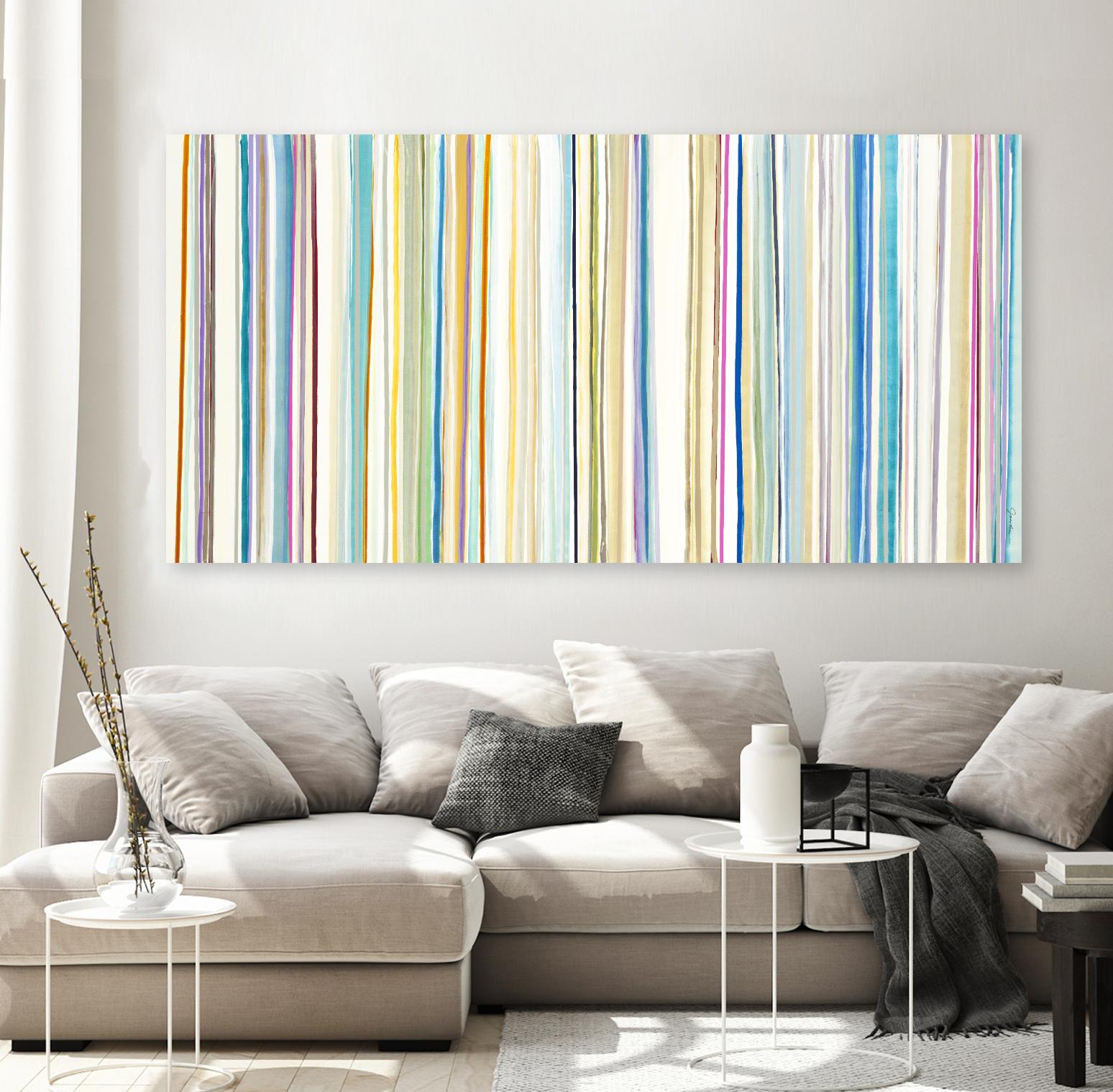 Candy Stripes by Liz Jardine on GIANT ART - blue contemporary