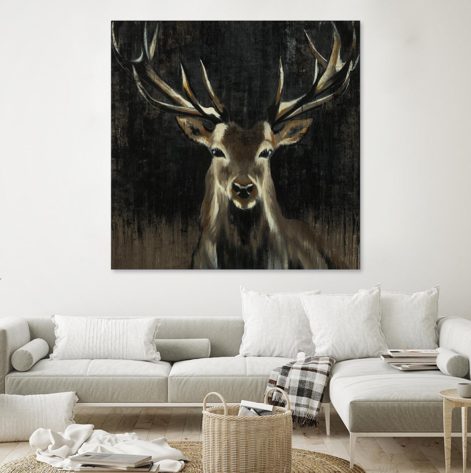 Young Buck by Liz Jardine on GIANT ART - black animals