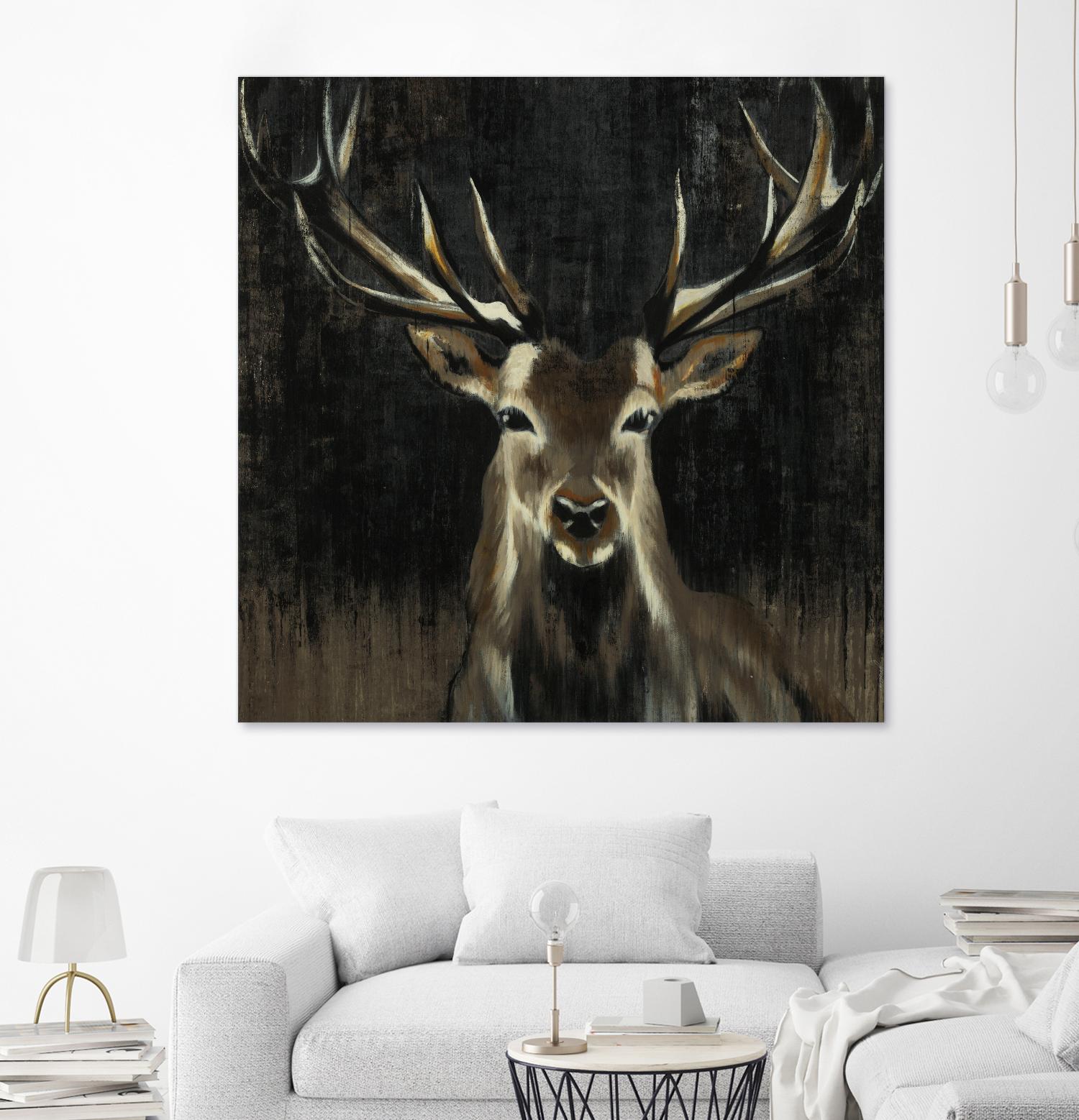 Young Buck by Liz Jardine on GIANT ART - black animals