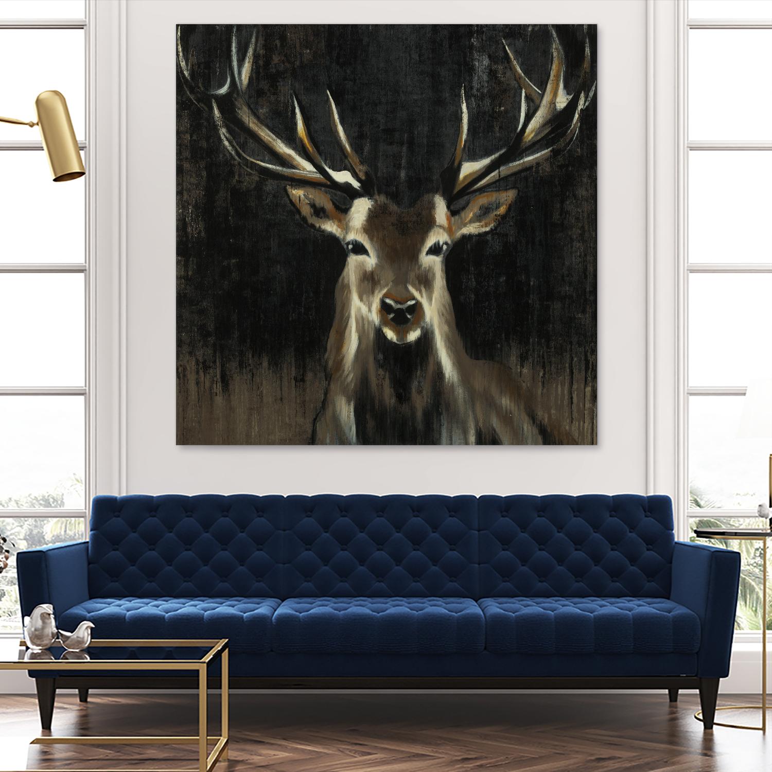 Young Buck by Liz Jardine on GIANT ART - black animals