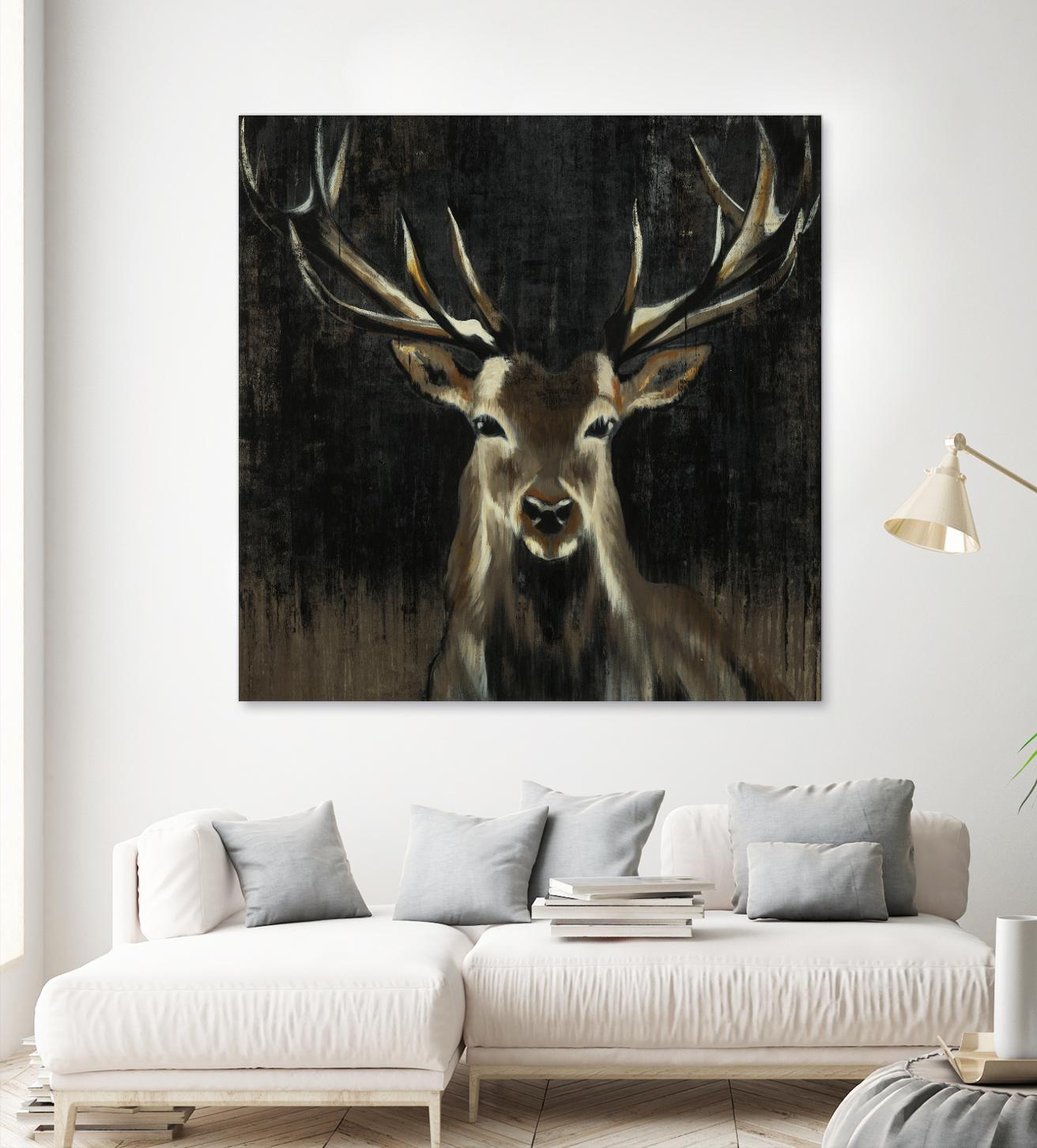 Young Buck by Liz Jardine on GIANT ART - black animals