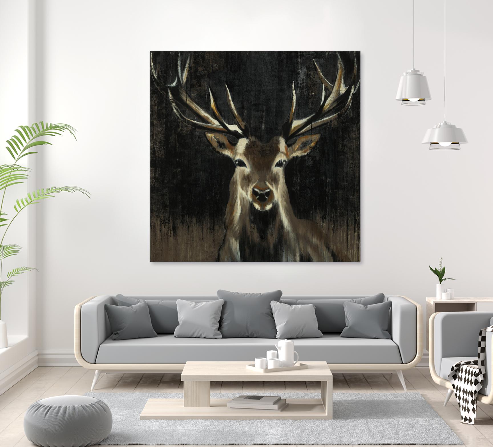Young Buck by Liz Jardine on GIANT ART - black animals