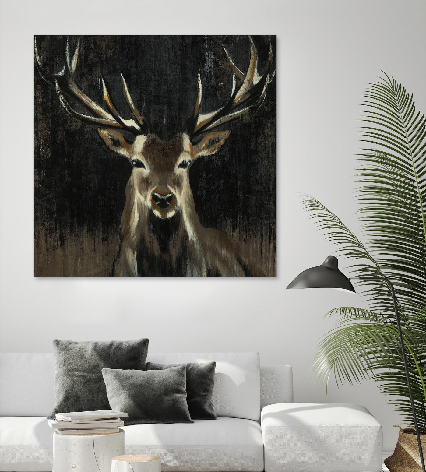 Young Buck by Liz Jardine on GIANT ART - black animals