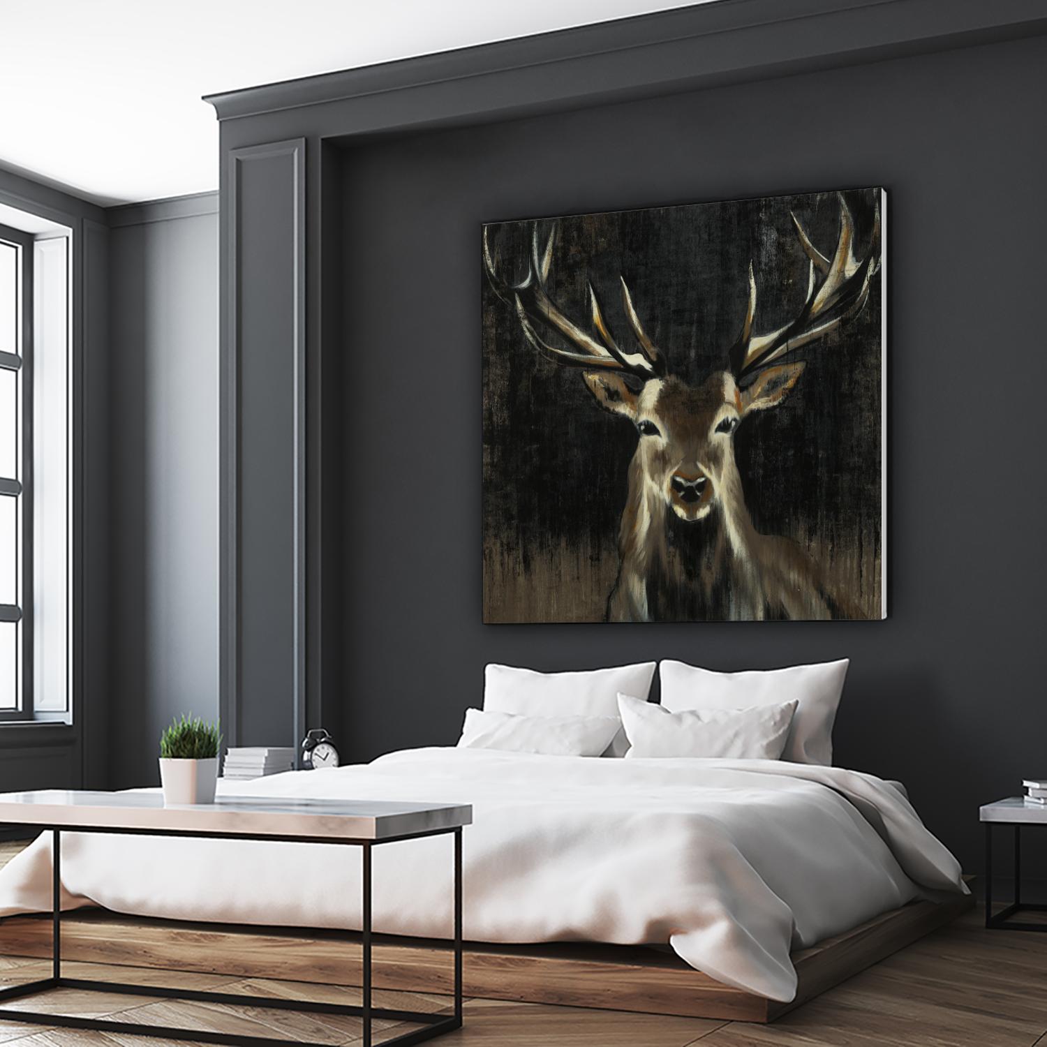 Young Buck by Liz Jardine on GIANT ART - black animals