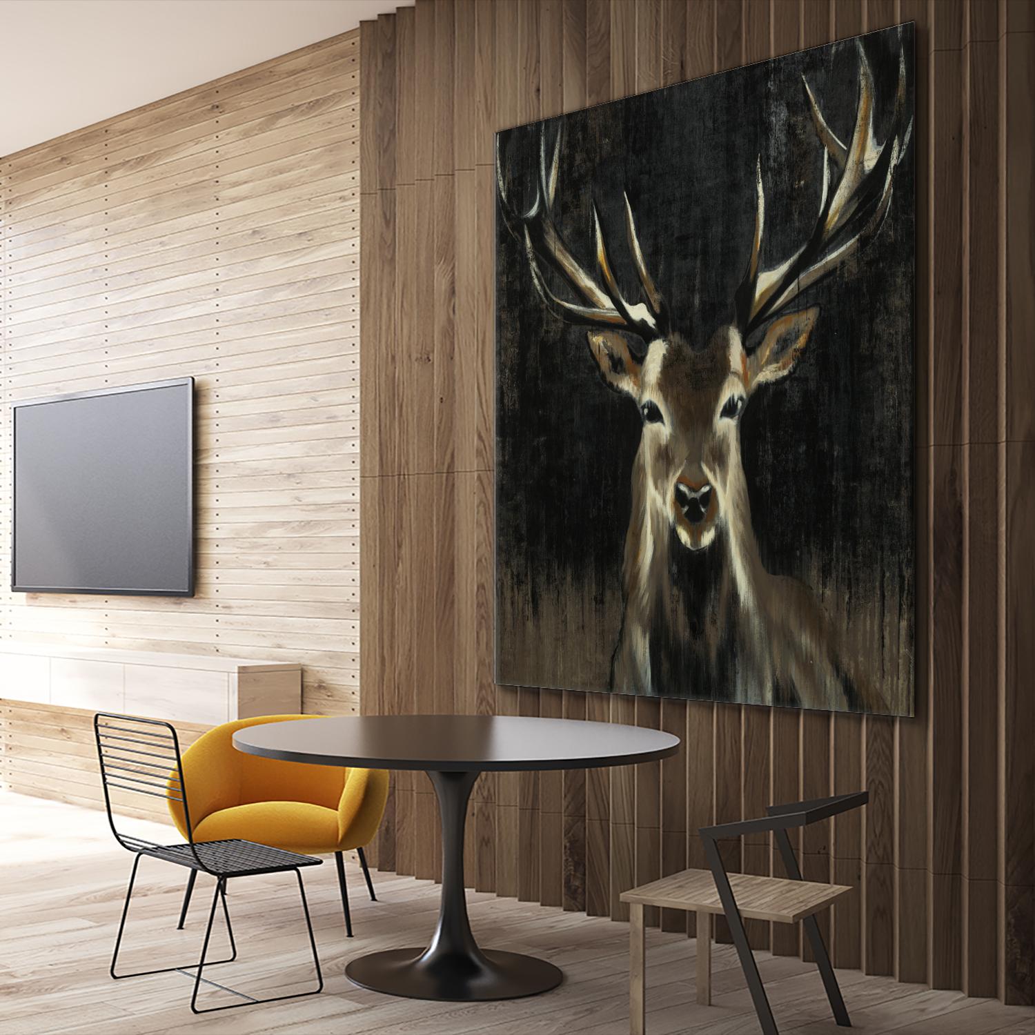 Young Buck by Liz Jardine on GIANT ART - black animals