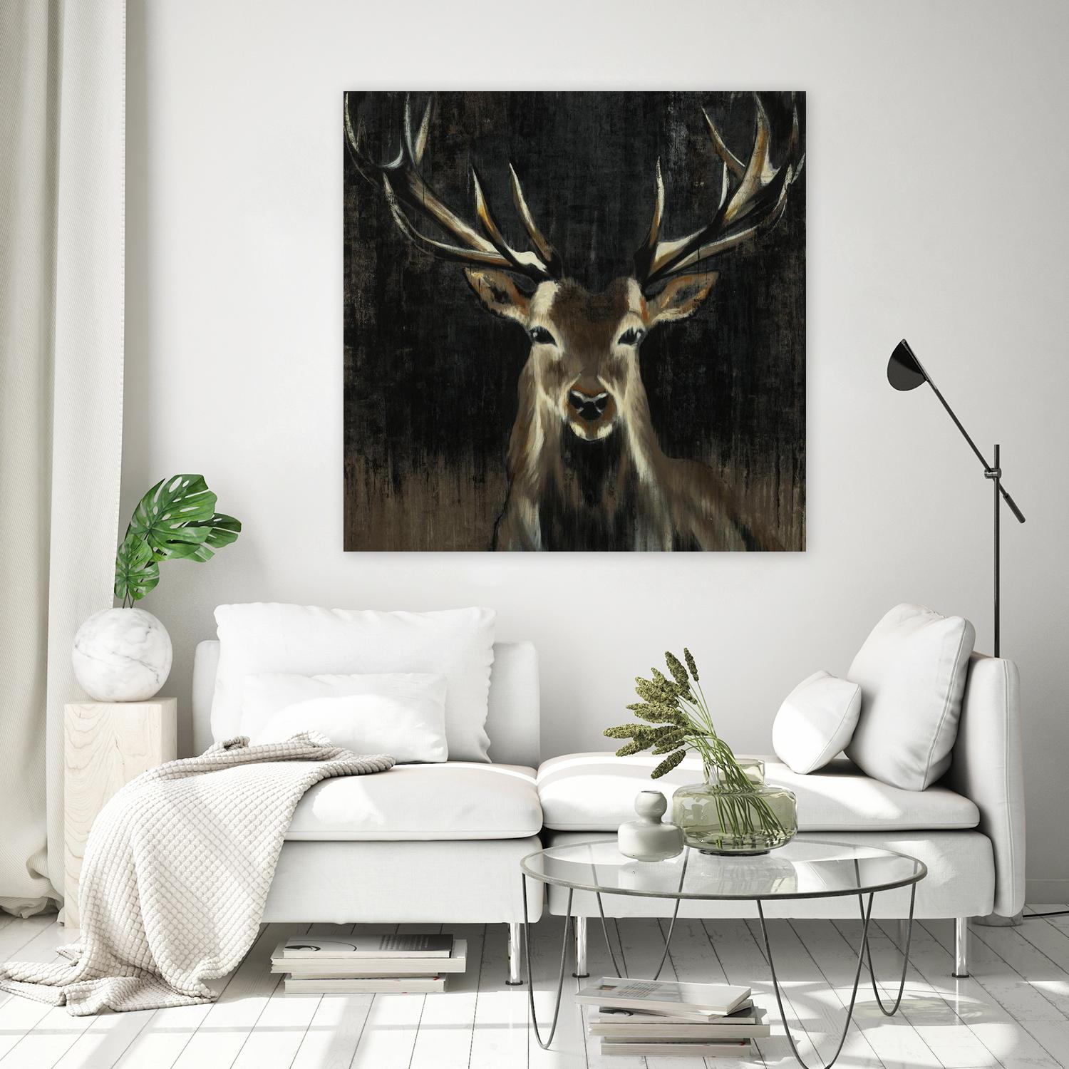 Young Buck by Liz Jardine on GIANT ART - black animals