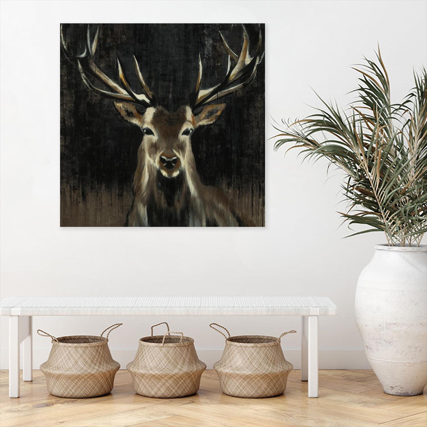 Young Buck by Liz Jardine on GIANT ART - black animals