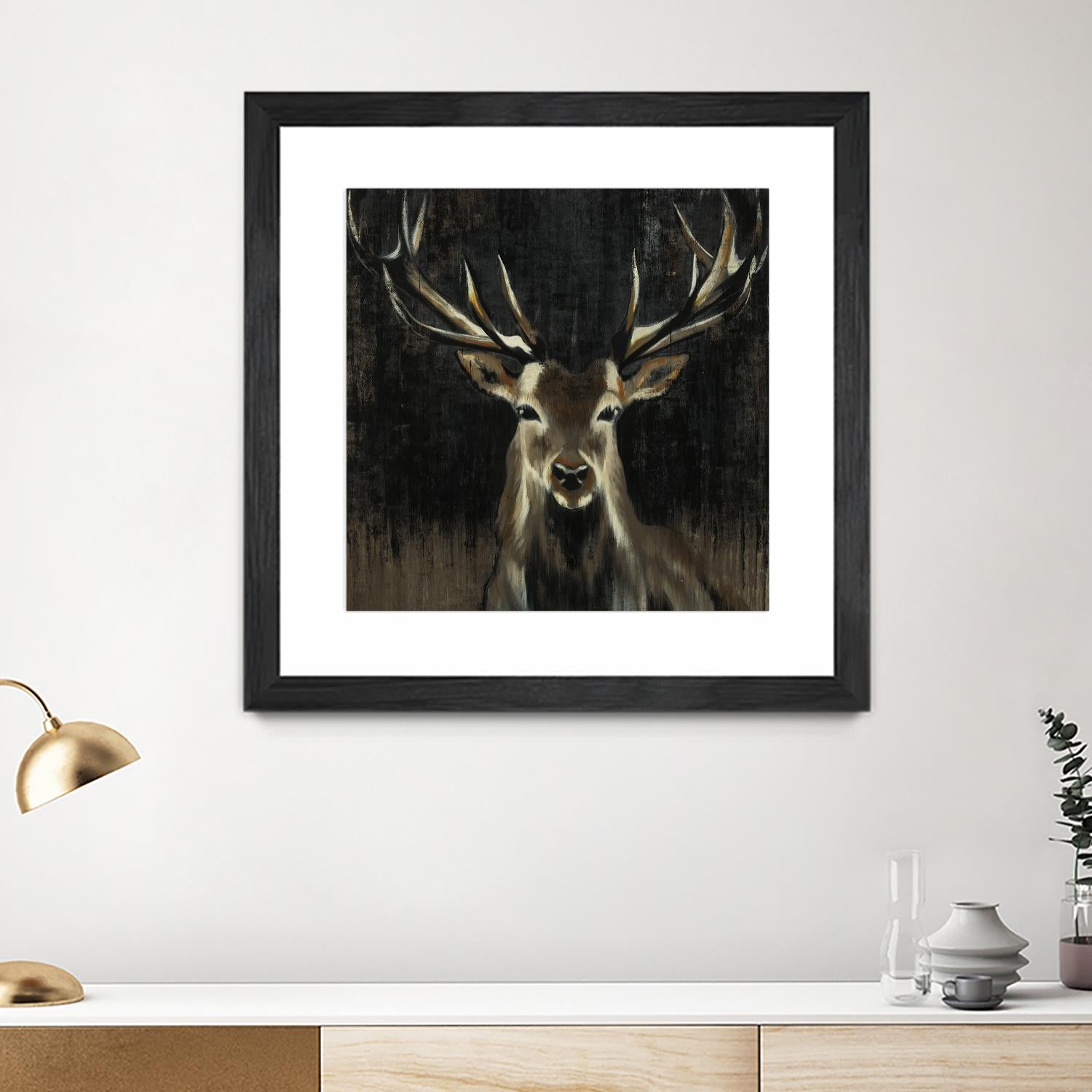 Young Buck by Liz Jardine on GIANT ART - black animals