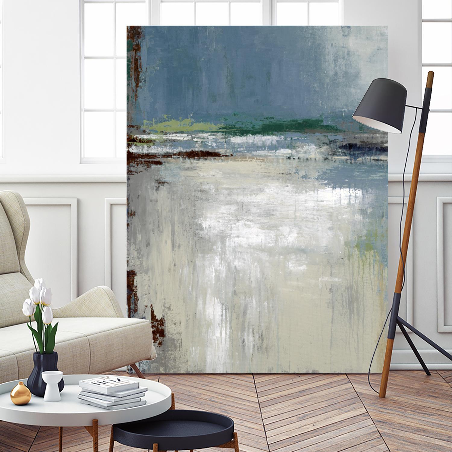 Soft Horizon by Liz Jardine on GIANT ART - white abstract