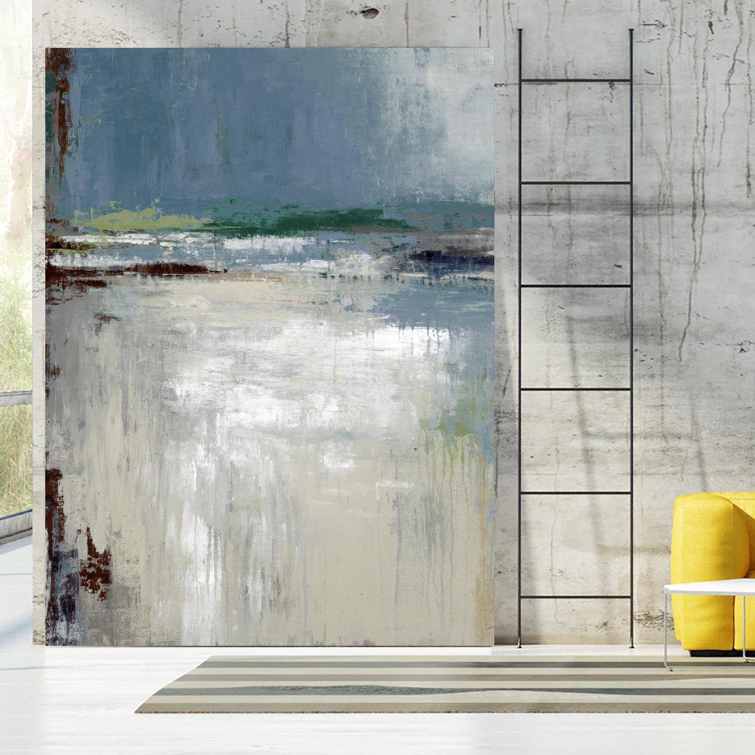 Soft Horizon by Liz Jardine on GIANT ART - white abstract