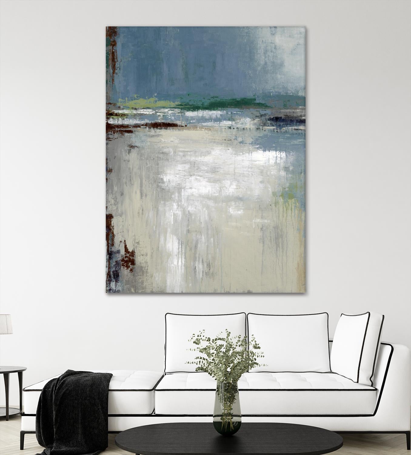Soft Horizon by Liz Jardine on GIANT ART - white abstract