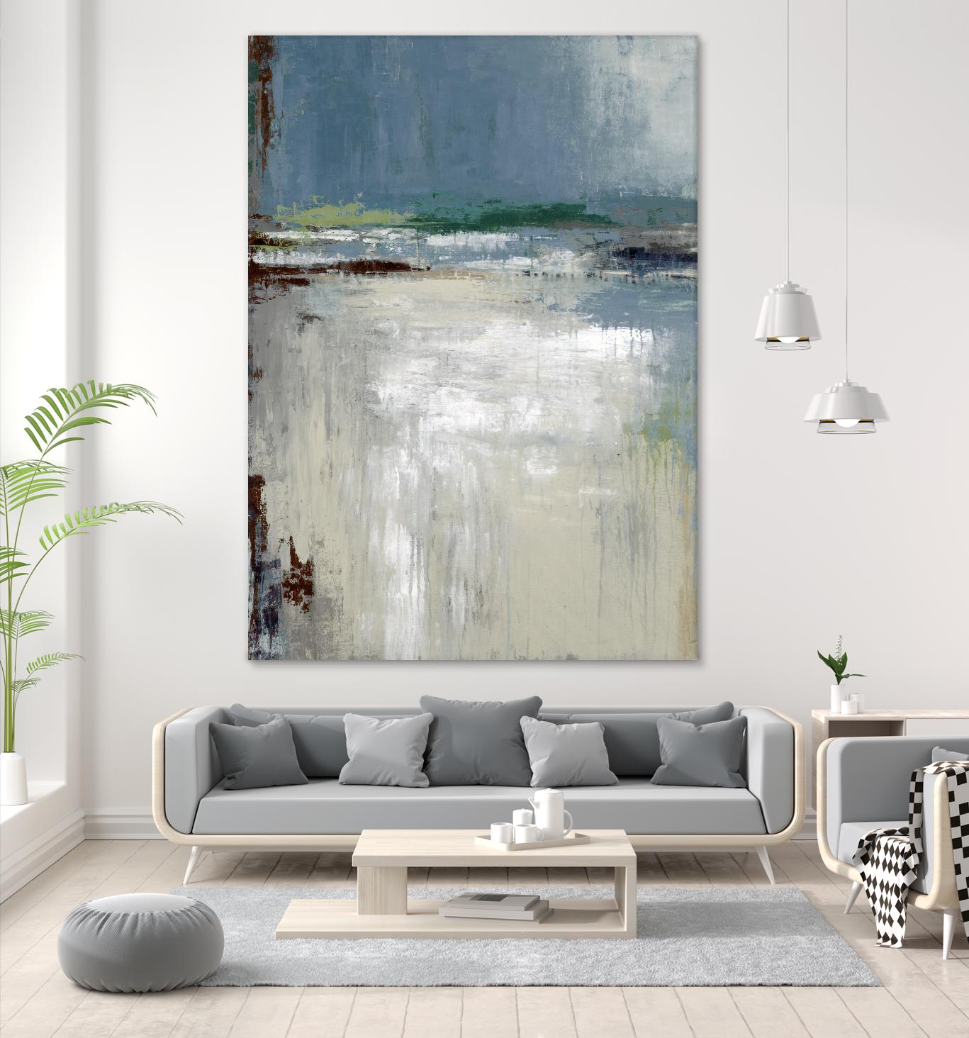 Soft Horizon by Liz Jardine on GIANT ART - white abstract