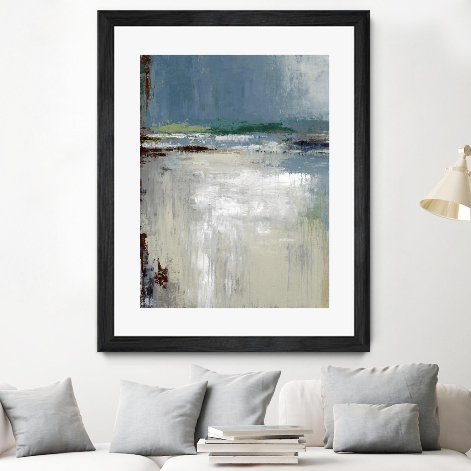 Soft Horizon by Liz Jardine on GIANT ART - white abstract