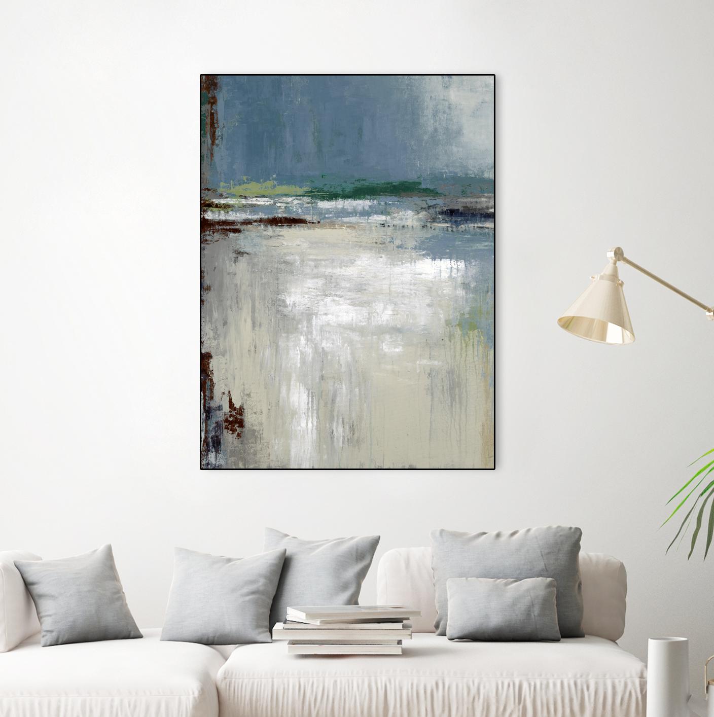 Soft Horizon by Liz Jardine on GIANT ART - white abstract
